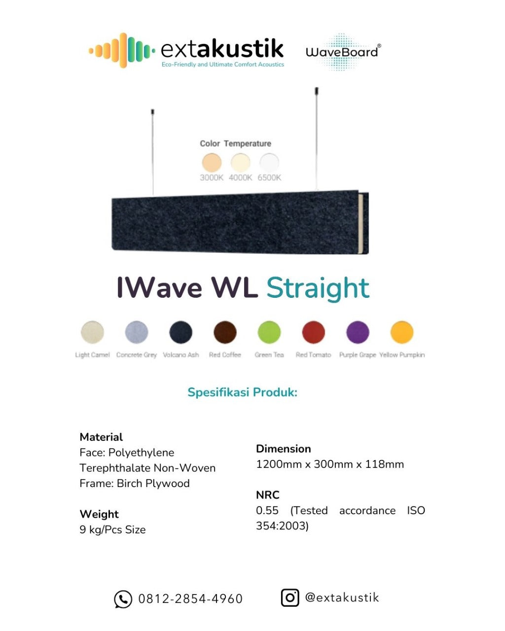 WAVEBOARD IWAVE WL STRAIGHT (EXTAKUSTIK) WAVEBOARD IWAVE WL STRAIGHT (EXTAKUSTIK)